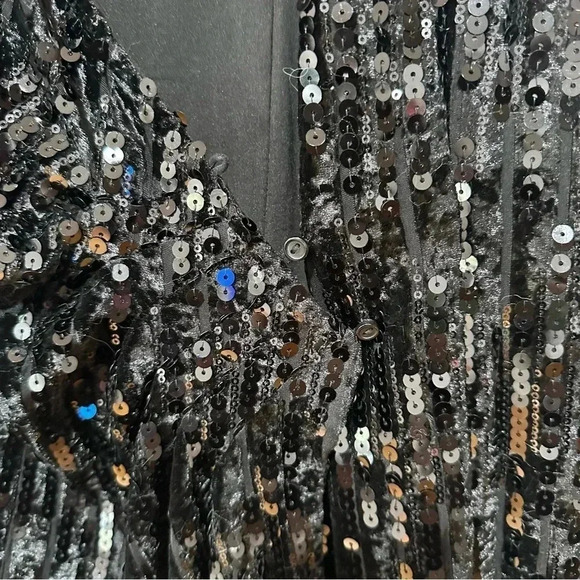 ASTR the label Women's Paris Velvet Sequin Wrap Mini Dress Small - Picture 8 of 11